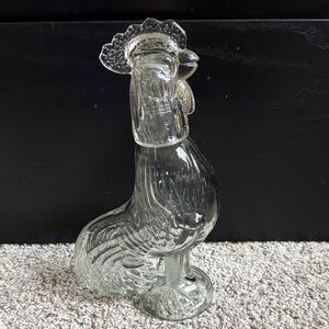 Glass Rooster Decanter